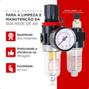 Filtro eliminador de água e óleo com regulador pressão 1/4 150 Psi Evotek Ferramentas