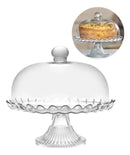 Petalas Boleira De Vidro Com Pé Mesa Posta Cafeteria Porta Doces Cor Transparente