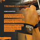 Strap de Academia Par Musculação Treino Segurança Força Punho Cor Preto Bulldozer