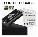 Placa De Captura Hdmi Usb 3.0 Davely Full Hd Live Streaming Gravação Gamer Conversor Video Plug Play Console Video Game Stream HDMI Video Capture