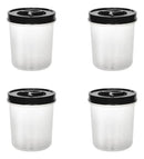 Kit 12 Peças Pote Porta Alimento Tampa Rosca 500ml Freebpa Cor Preto