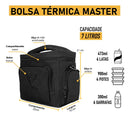 Bolsa Térmica Fitness Master Black Multiuso Porta Marmita Frasqueira Everbags Preto