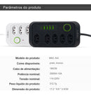 Extensão Coibeu Wkc-541 10 Tomadas 2m 4 Usb Bivolt