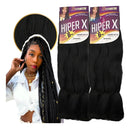 Kit 2 Cabelo Jumbo Jumbão Hiper X Box  CASTANHO MEDIO