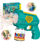 Brinquedo Pistola Lança Bolha Bubble Gun Verde Com Luz