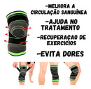 Joelheira Compressão Ortopédica Tensor Joelho Crossfit Volei Cor Verde