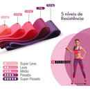 Faixa elástica Rubber Fit Mini Band multicolor - kit de 5