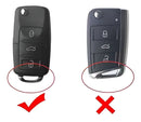 Capa Chave Carro Canivete Acessórios Vw Fox Polo Voyage Up Cor Preta