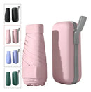 Mini Guarda Chuva Bolsa Cápsula De Bolso Portátil Anti-uv Cor Rosa