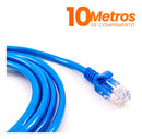 Cabo De Rede 10m Cat5e 10 Metros Azul Ethernet Lan Rj45 Boyu Cell