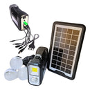 Kit Iluminação Camping Barraca Carregador Solar Portatil Led