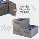 Cesto Organizador De Guarda Roupa Caixa Organizadora Brinquedos Gaveta Cor Cinza Para Roupas Intimas