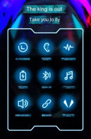 Fone de ouvido in-ear gamer sem fio Kapbom Gamer KA-790 KA790 preto com luz azul-turquesa LED