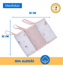Toalhinha de boca bebe soft fralda kit 6 unidades 100% algodão Papi Enxoval Menina