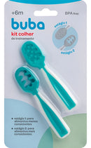 Kit Colher De Treinamento Dois Estágios Buba Aliment Verde
