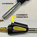 Maçarico Portátil Profissional Armz Turbo Tocha Acendimento Automático Refrigeração Map Solda