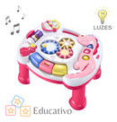 Mesinha De Atividades Didática Som Luz Interativa Zoop Toys Cor Rosa
