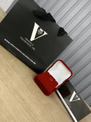 Pulseira Prata 925 De Lei Maciça 5mm 3x1 Legítima Masculina Comprimento 21 cm V Pratas