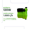 Bomba Pressurizadora 120 Watts 2 Pontos Pressurizador EPA 15-9-120 Eurobombas