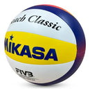 Bola Vôlei Praia Mikasa Bv552c Padrão Fivb Antiga Vxl30 Cor Azul/Branco/Amarelo