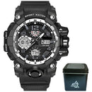 Relógio Digital Original Militar Esportivo Tático Shock Led Cor da correia Preto / Pulseira Preto