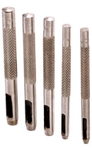 Jogo Furadores Couro Borracha Vazador Perfurador Aço 5 Pç