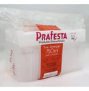 Pote Descartável 750ml Freezer Microondas Marmita - com 24 Un. Cor Transparente