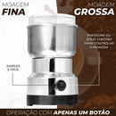 Moedor De Café Grãos Triturador Sementes Elétrico Automático Aço Inox Marca Ecomixshop