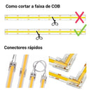 Kit 5 Conector Emenda Fita Led Cob 2 Vias Monocor 8mm Tensão de operação