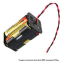 Suporte Porta 4 Pilhas Aa Com Rabicho 4 Slots - Para Projeto