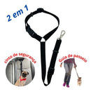 Cinto Segurança Pet Para Encosto De Cabeça Ajuste De Tamanho Cor Preto