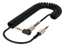 Cabo Auxiliar Espiral P2 + P2 Stereo Audio Mp3 Reforçado