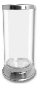 1 Suportes Porta Vela Copo Castiçal 7 Dias Vidro E Alumínio Cor Transparente