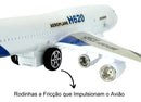 Olhei Comprei A380 Jumbo Airbus Grande Avião de Brinquedo Cor Branco Movido a Fricção com Luz e Som