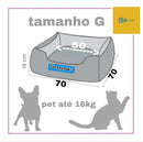 Cama pet Mediana Para Perros Cama Con Cremallera Cama Para Mascotas G Marrón Con Patitas G 70x70