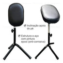 Mbm Decor Suporte Tripé Manicure Apoio Pernas Para Pedicure Almofada Negro