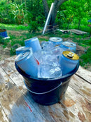 10 Balde Preto Alça Reforçada 5 Litros Lavar Roupas Plastico