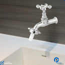 Torneira Para Tanque E Jardim De 1/2 Com Bico 3/4 Prateado