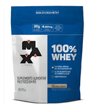 Suplemento em pó Max Titanium 100% Whey sabor cookies & cream em sachê de 900g