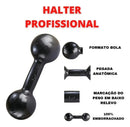 Halter 2kg Cada Emborrachado Bola Par Peso Exercício Em Casa Academia Ginástica Crossfit Fisioterapia Cor Azul