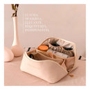 Necessaire Feminina Organizador Maquiagem Viagem Blogueira Cor Rosa Claro Desenho do tecido Liso