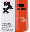 Pote Termogênico Fire Black 60 Cáps Max Titanium Sem sabor
