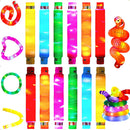 Kit 12 Poptube Fidget Toy Pop It Divertido Sensorial  Colorido