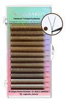 Cílios Nagaraku Fios Y Marrom Volume Brasileiro 0.07 D Mix 8/14mm Cor Marrom