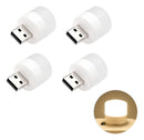 Kit 4 Mini Luz Led Usb Luminár KIT 4x Branco-quente Branco