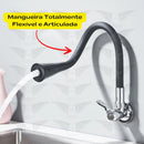 Torneira Gourmet Luxo Flexível Cozinha Parede Preta 2 Jatos Cor Preto Aletronix
