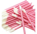 Kit 50 Pincel Aplicador De Batom Gloss Lash Extensão Cílios Cor Rosa