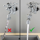 Rieti Bico Adaptador Articulado Arejador Prolongador Extensor Torneira Tanque Jardim cor prateado cromado metal 3/4