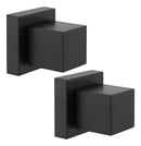 Kit 2 Acabamento Quadrado Registro Padrão Deca Metal Potenza Preto Fosco