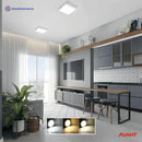 1x Painel Plafon Sobrepor Quadrado Led 18w Ps Avant 6500k Estrutura Branco